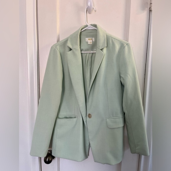 Maeve Jackets & Blazers - Anthropologie Maeve Afterparty menswear blazer- mint green